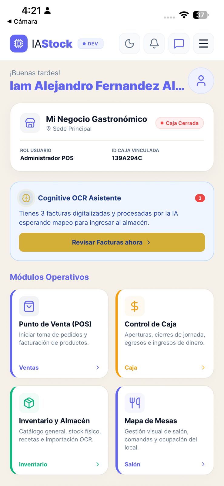 IAStock - App Móvil (iOS & Android)